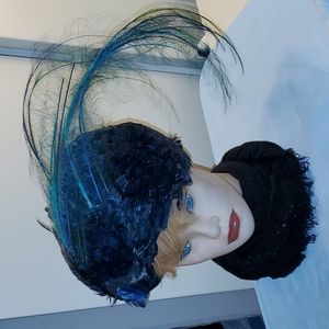 Vintage Hat covered with Ostrich Feathers